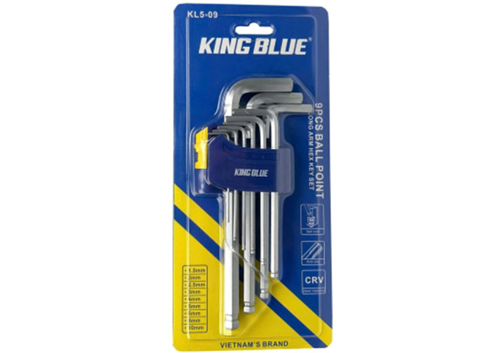 1.5-10mm Bộ lục giác bi 9 chi tiết Kingblue KL5-09 1.5-10mm Bộ lục giác bi 9 chi tiết Kingblue KL5-09
