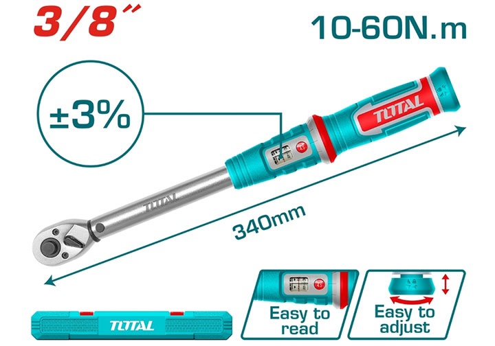 10-60N.m Cần siết lực 3/8" Total THPTW3860N6