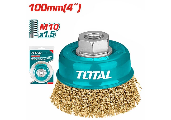 100mm Chén cước (chổi cước) thẳng M10 x 1.5mm Total TAC31041.2
