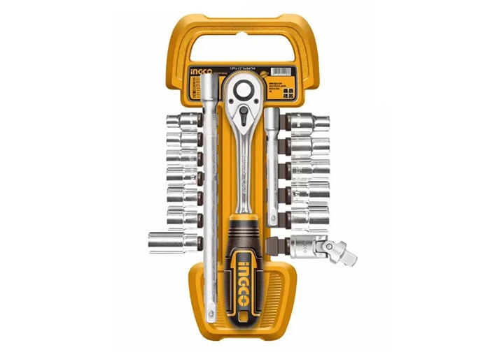 1/2" Bộ tuýp 10-24mm 17 chi tiết Ingco HKTS12171