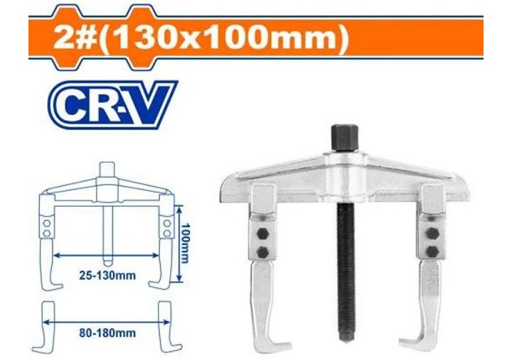 130x100mm Cảo hai chấu chữ H trượt (25-130mm) Wadfow WGP4A02