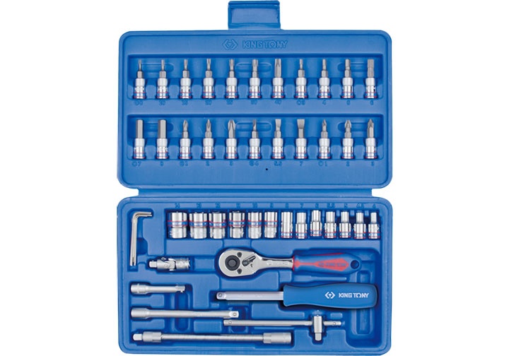 1/4" Bộ tuýp 4-14mm 46 chi tiết Kingtony ST2346MR