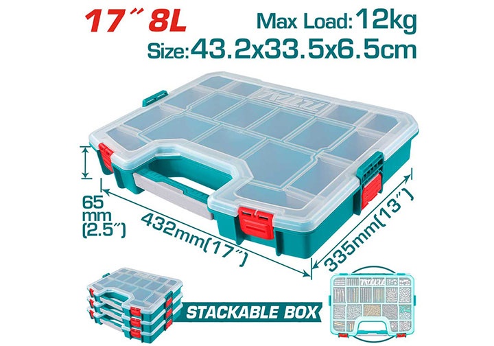 17" Hộp nhựa nhiều ngăn đựng linh kiện Total TPBX1711
