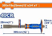 25x19x305mm Đục sắt mũi dẹp tay cầm bọc cao su Wadfow WCC2312