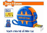 3mx16mm Thước cuộn thép hệ inch và mét (thân bọc cao su) Wadfow WMT1210
