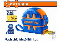 5mx19mm Thước cuộn thép hệ inch và mét (thân bọc cao su) Wadfow WMT1220
