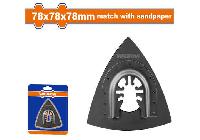 78mm Bộ 9 đế chà nhám tam giác (cho máy cắt góc đa năng) Wadfow WMA8K80