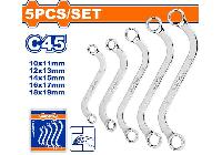 8-22mm Bộ cờ lê 2 đầu vòng hình chữ S 5 chi tiết Wadfow WFR4405