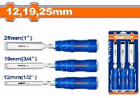 Bộ 3 đục gỗ 12, 19, 25mm Wadfow WWC2203