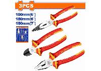Bộ 3 kìm cắt, điện và mũi nhọn cách điện Wadfow WPS0633