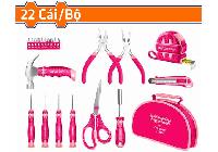 Bộ đồ nghề cầm tay (màu hồng) 22 chi tiết Wadfow WHS1M22