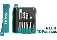 Bộ mũi khoan và mũi đục bê tông 10 chi tiết Total TACSD19101