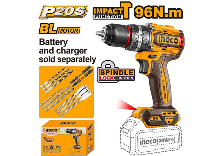 20V Máy khoan búa dùng pin (chỉ thân máy) Ingco CIDLI209681