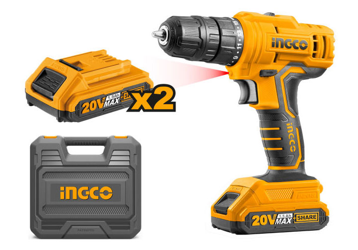20V Máy khoan vặn vít dùng pin Ingco CDLI20012 20V Máy khoan vặn vít dùng pin Ingco CDLI20012