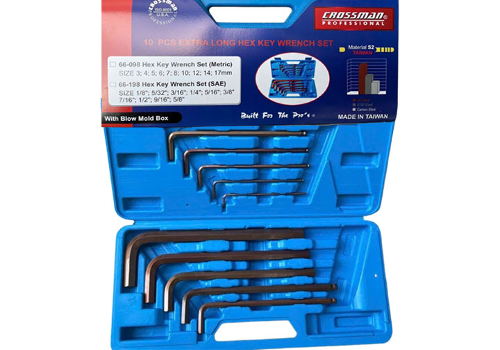 3-17mm Bộ lục giác đầu bi 10 chi tiết Crossman 66-098