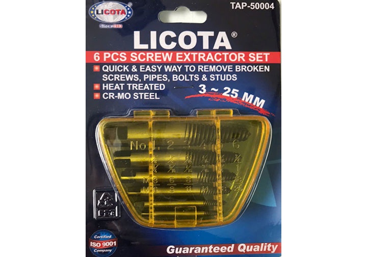 3-25mm Bộ taro lấy ốc gãy 6 chi tiết Licota TAP-50004