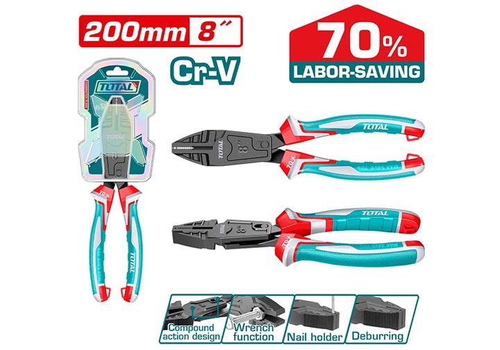 8" Kìm điện đen Total THTC510808