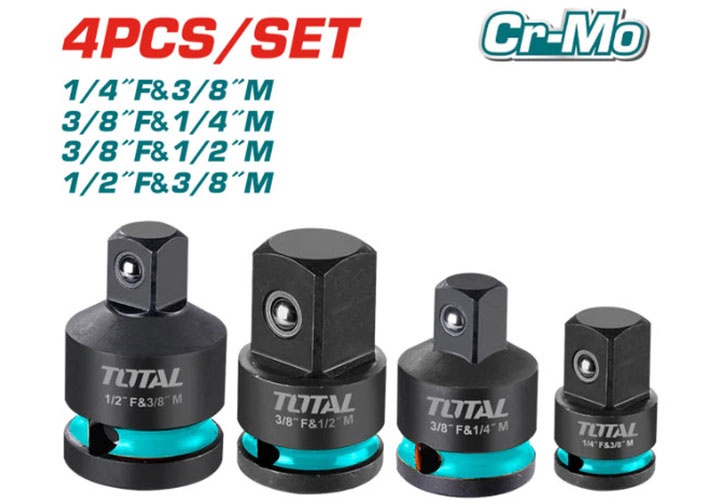 Bộ đầu chuyển cỡ tuýp nhỏ 4 chi tiết Total THISAD12438