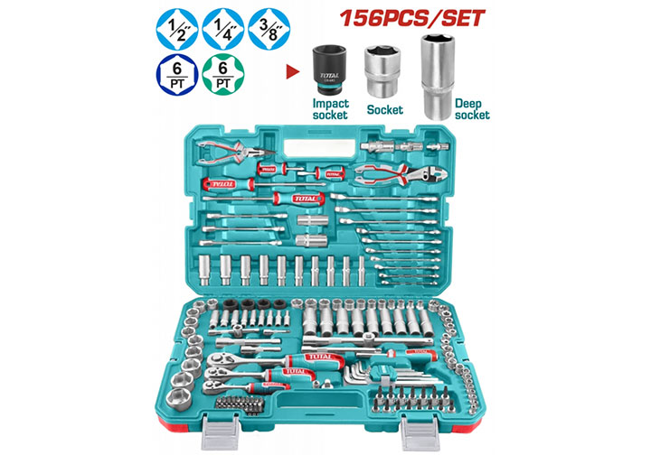 Bộ đồ nghề 156 chi tiết Total Total THKTHP21566 Bộ đồ nghề 156 chi tiết Total Total THKTHP21566