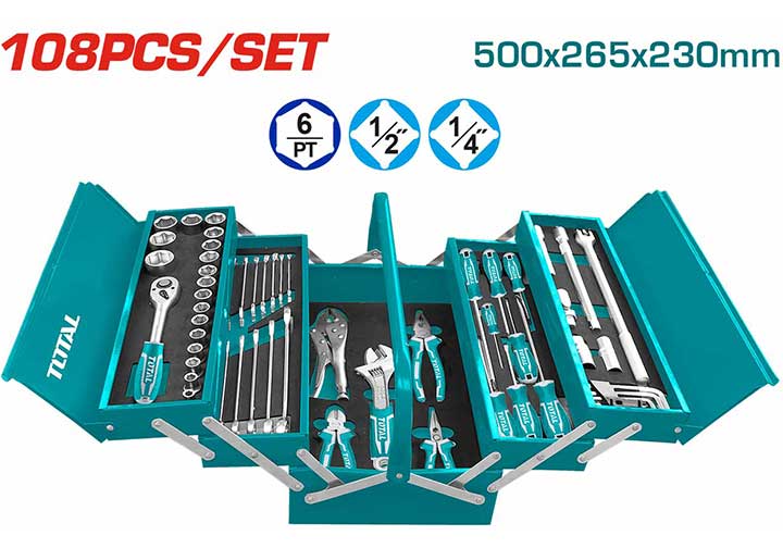 Bộ đồ nghề đa năng 108 chi tiết Total THTCS121081 Bộ đồ nghề đa năng 108 chi tiết Total THTCS121081