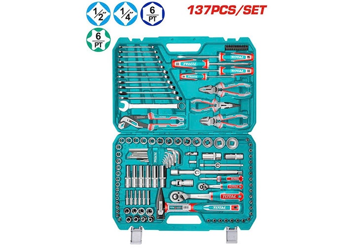 Bộ đồ nghề đa năng 137 chi tiết Total THKTHP21376