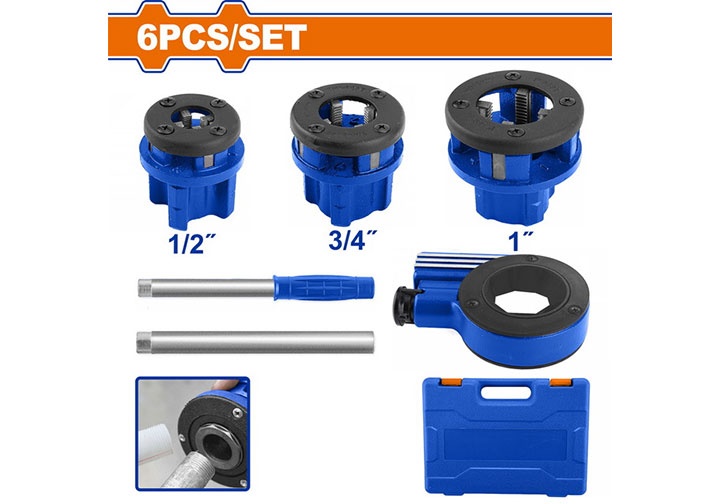 Bộ dụng cụ ren ống 1/2" , 3/4" , 1" Wadfow WJK1D31 Bộ dụng cụ ren ống 1/2" , 3/4" , 1" Wadfow WJK1D31