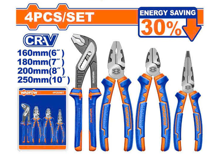 Bộ kìm đa năng 4 chi tiết Wadfow WPS0624 Bộ kìm đa năng 4 chi tiết Wadfow WPS0624
