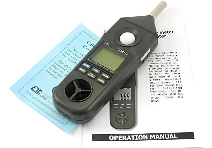 Máy đo vi khí hậu (tốc độ gió, ánh sáng, độ ồn, nhiệt độ, độ ẩm) Lutron LM-8102