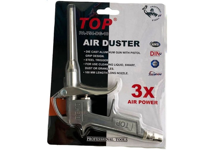 Súng xịt bụi dùng khí nén (xi bóng - vòi dài 100mm) TOP PA-754-DG-10
