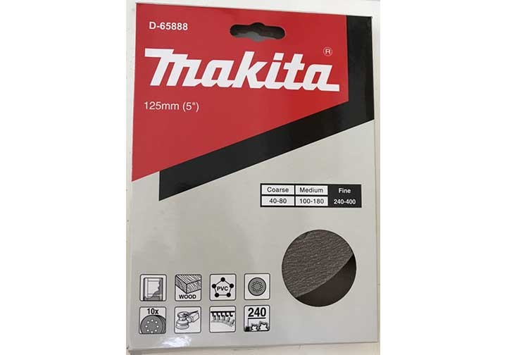 125mm Đĩa nhám tròn cho sơn A240 Makita D-65888